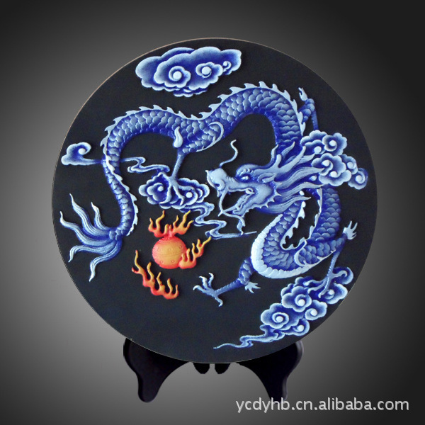 批發采購炭雕工藝品-德元產品圓形擺件帶底座-五岳獨尊批發